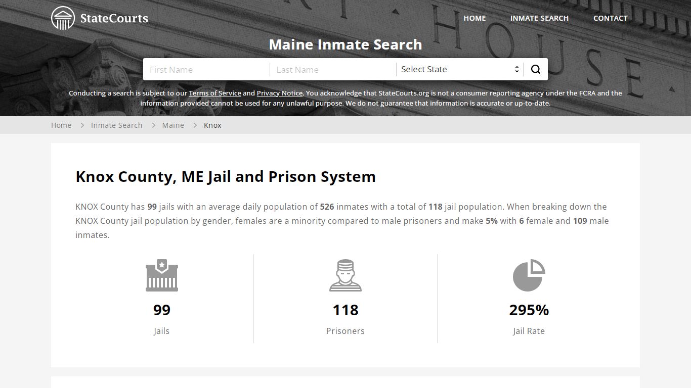 Knox County, ME Inmate Search - StateCourts